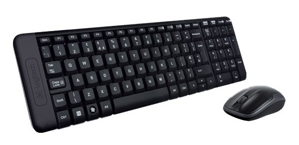 Клавиатура + мышь Logitech Cordless Desktop MK220 Black (920-003169/920-003161) 