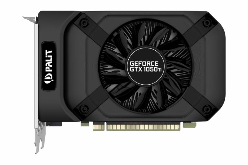 NVIDIA GeForce Palit GTX1050 TI STORMX (NE5105T018G1-1070F) 4GB DDR5 (128bit, Fansink, 1290(1395)/7000MHz) DVI HDMI DP RTL