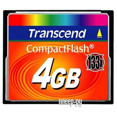 Compact Flash Card 4Gb Transcend (TS4GCF133) Elite Pro 133x RTL