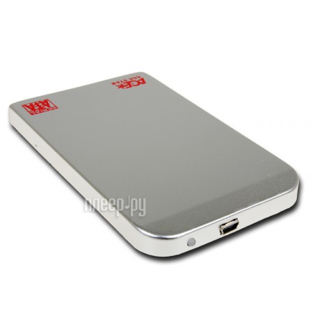 External case for HDD 2,5" AgeStar SUB2O1 Silver (2.5", SATA, USB2.0) 72.5x11x118мм RTL