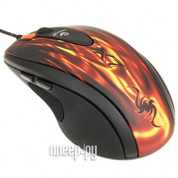 Mouse A4 Tech XL-750BK Gamer LAZER Mouse, 3600DPI, 6btn+Roll, Red, USB, RTL