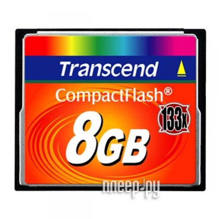 Compact Flash Card 8Gb Transcend (TS8GCF133) Elite Pro 133x RTL