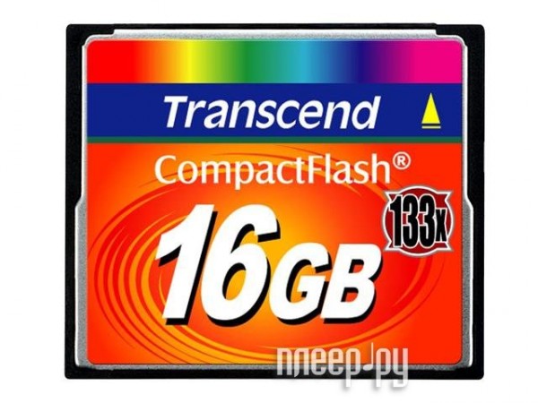 Compact Flash Card 16Gb Transcend (TS16GCF133) Elite Pro 133x RTL