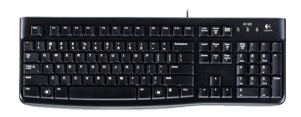 Клавиатура Logitech K120 Black, USB, (920-002522) RTL