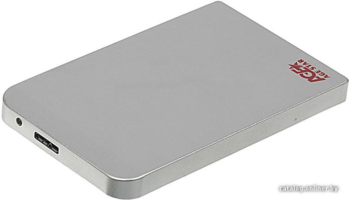 External case for HDD 2,5" AgeStar 3UB2O1 Silver (2.5", SATA, USB3.0) 73x10x119мм RTL