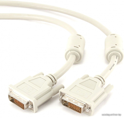 Кабель DVI-D dual link Gembird, 10.0м (CC-DVI2-10M) 25M/25M, экран, феррит.кольца, пакет