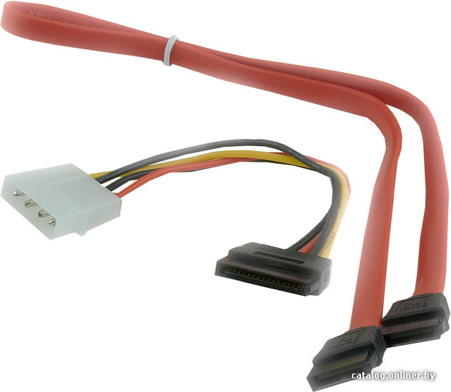 Кабель SATA Data &amp Power Gembird (CC-SATA) (интерфейсный 48см и питания 15см, пакет)