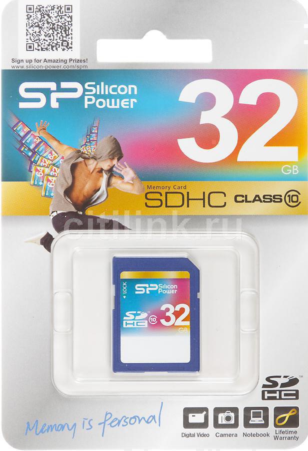 SD 32 Gb Silicon Power Class 10 (SP032GBSDH010V10) RTL