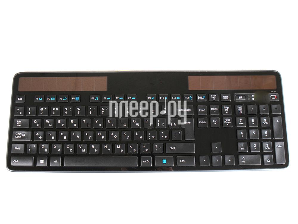 Клавиатура Wireless Logitech K750 (920-002938) Solar Black, USB, RTL