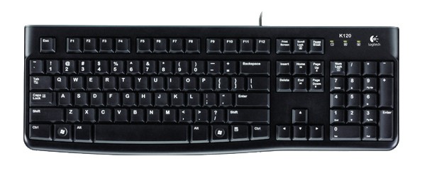 Клавиатура Logitech K120 Black, USB, (920-002506) RTL