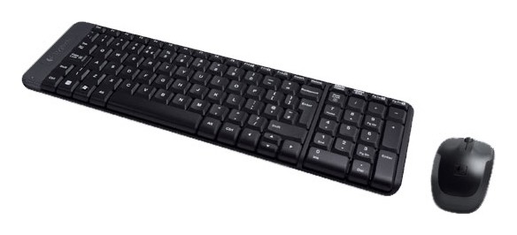 Клавиатура + мышь Logitech Cordless Desktop MK220 Black (920-003169) BOX