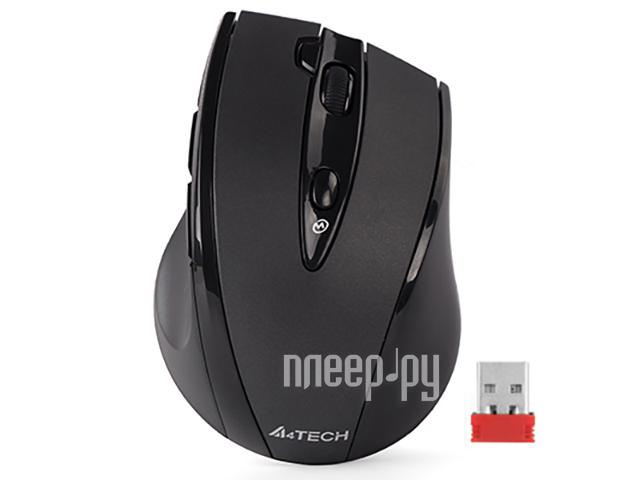 Mouse Wireless A4 Tech G10-770F V-Track 7btn+Roll, USB, mini-приёмник, Black