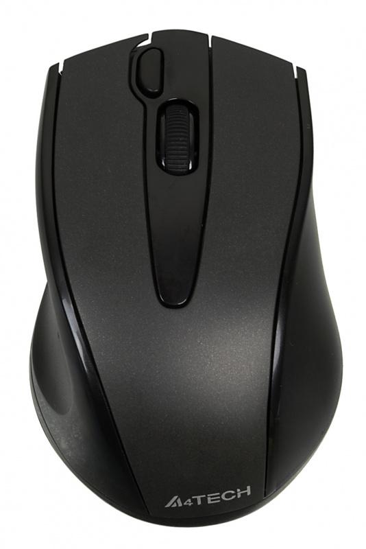 Mouse Wireless A4 Tech G9-500F-1 V-Track 4btn+Roll, USB, mini-приёмник, Black