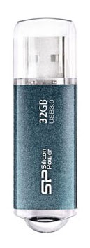 32 Gb USB3.0 Silicon Power Marvel M01 SP032GBUF3M01V1B Blue (с колпачком/металл) Retail