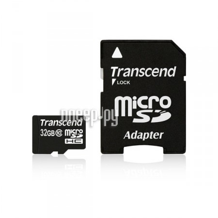 Micro SD 32 Gb Transcend Class 10 TS32GUSDHC10 (Adapter SD) RTL