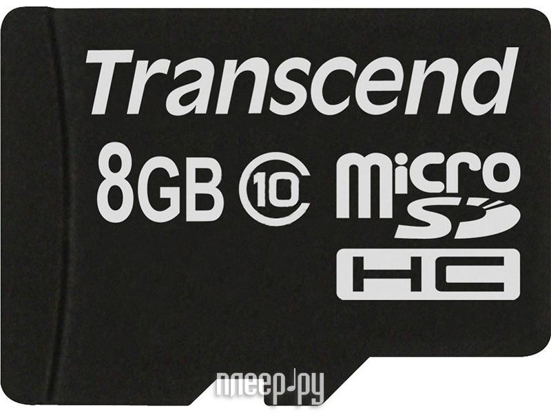 Micro SD 8 Gb Transcend Class 10 (TS8GUSDC10) RTL