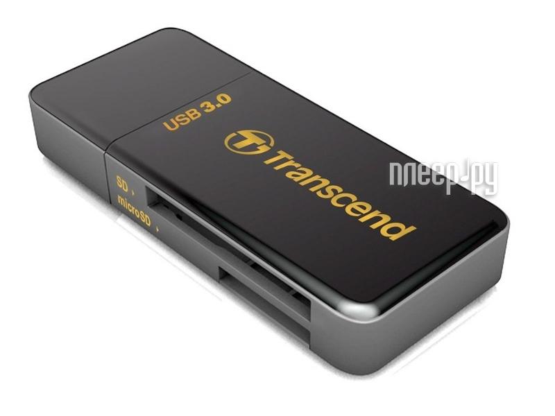 Card reader внешний Transcend TS-RDF5K USB3.0 microSDHC, Secure Digital HC/XC Black RTL