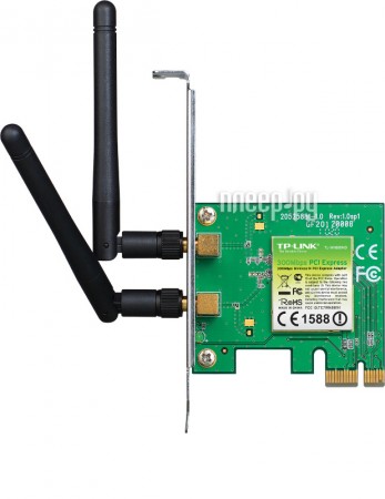 Wireless PCI-E Adapter 300Mb/s TP-Link (TL-WN881ND) (802.11b/g/n), RTL