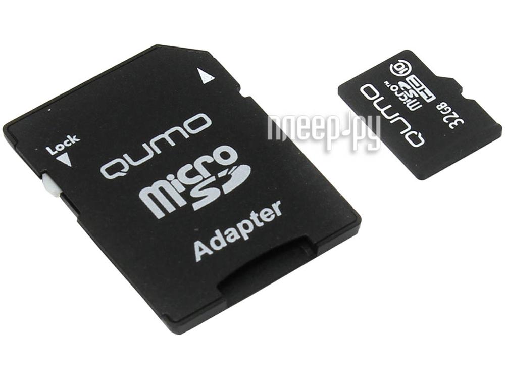 Micro SD 32 Gb QUMO Class 10 QM32GMICSDHC10 (Adapter SD) RTL
