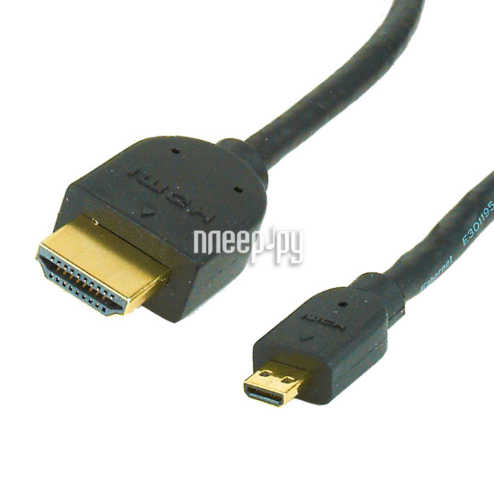 Кабель HDMI- microHDMI Gembird/Cablexpert CC-HDMID-6, v1.3, 19M/19M, 1.8м, черный, позол.разъемы, экран, пакет