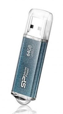 64 Gb USB3.0 Silicon Power Marvel M01 SP064GBUF3M01V1B Blue (с колпачком/металл) Retail
