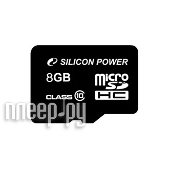 Micro SD 8 Gb Silicon Power Class 10 (SP008GBSTH010V10) RTL