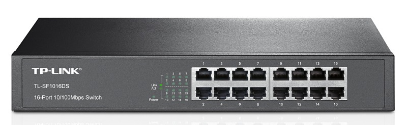 Switch TP-Link TL-SF1016DS 16-port 10/100Mbps 13" Стоечный RTL