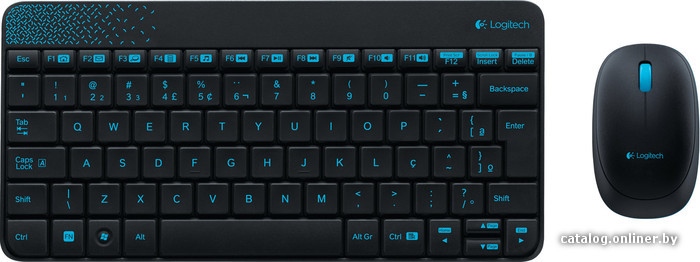 Клавиатура + мышь Logitech Cordless Desktop MK240 Black (920-005790) RTL
