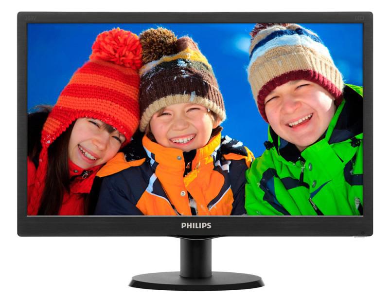 19.5" Philips 203V5LSB26/10 Black LED 1600x900, 16:9, 600:1 (10M:1), 90°/50°, 5ms, 200cd/m2, VGA