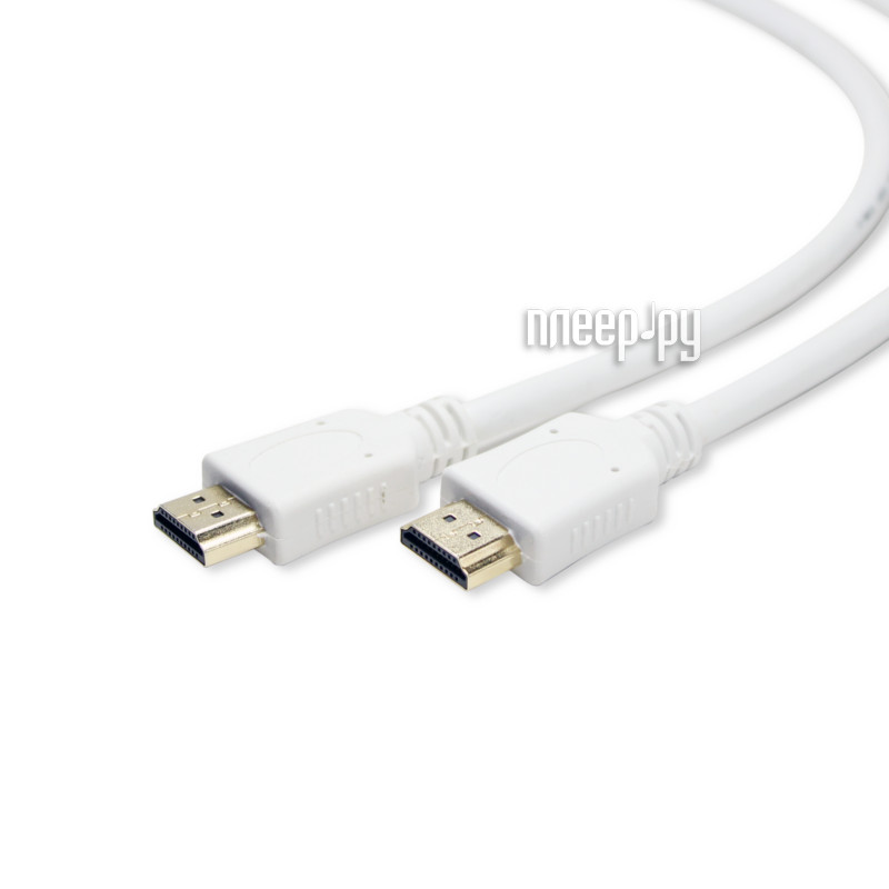 Кабель HDMI- HDMI Gembird 3.0m ver1.4, (CC-HDMI4-W-10), позолоченные контакты, White