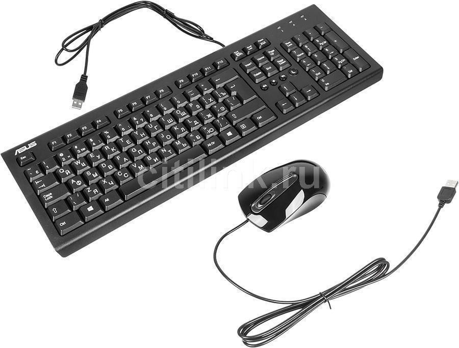 Клавиатура + мышь ASUS U2000 (90XB1-000KM-00050) USB, Black