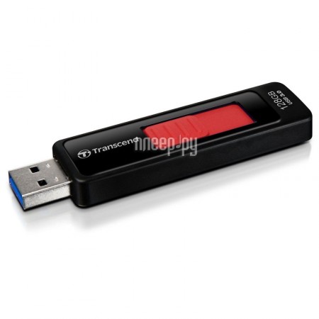 128 Gb USB3.0 Transcend JetFlash 760 TS128GJF760 Black/Red (выдвижной/пластик) Retail