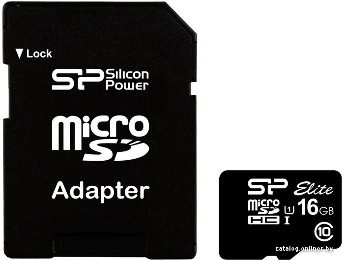 Micro SD 16 Gb Silicon Power Class 10 Elite UHS-1 (SP016GBSTHBU1V10-SP) (SDadapter) RTL