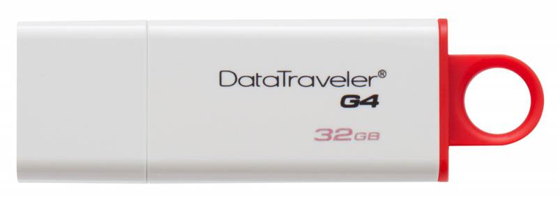 32 Gb USB3.0 Kingston Generation4 (G4) DTIG4/32GB White/Red (с колпачком/пластик) Retail