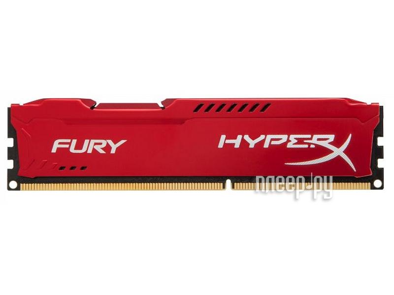 DDR III 4096MB PC-12800 1600MHz Kingston HyperX Fury Red (HX316C10FR/4) 10-10-10 RTL