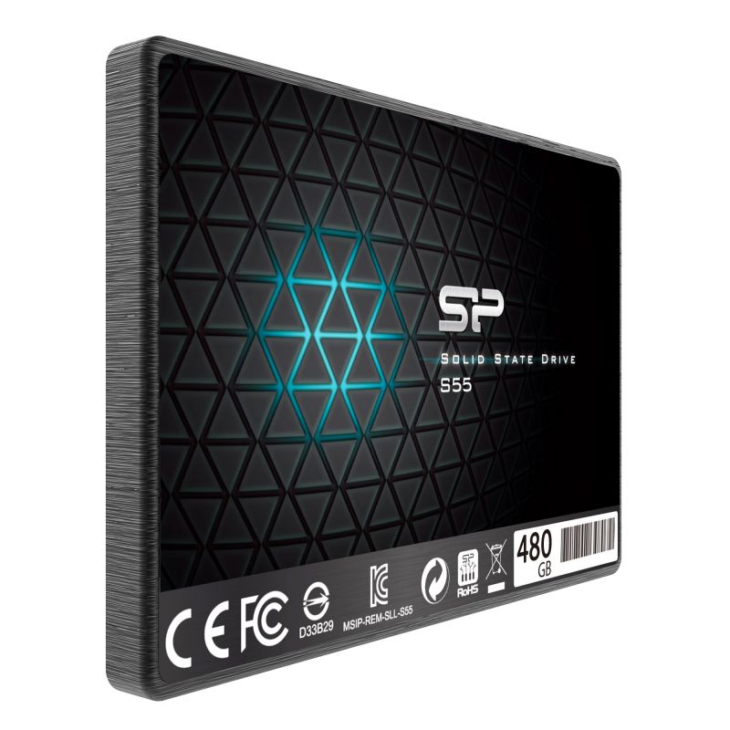 SSD 2,5" SATA-III Silicon Power 480Gb Slim S55 (SP480GBSS3S55S25) Phison PS3108 SATA-3 500/560 Mb/s 7mm, RTL