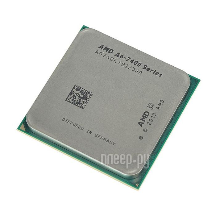 CPU Socket-FM2 AMD A6-7400K (AD740KYBI23JA) (3.5/3.9GHz, SVGA RADEON R5, 1Mb L2, 5000MHz bus, 65W, Trinity) OEM