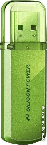 8 Gb Silicon Power Helios 101 Green (SP008GBUF2101V1N) (с колпачком/металл) Retail