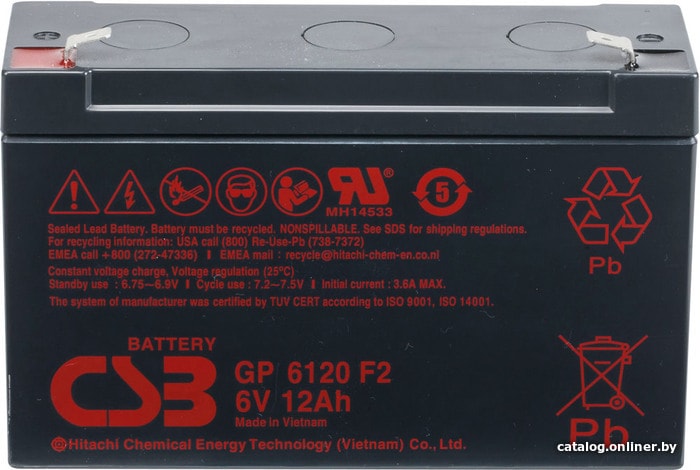 UPS Аккумулятор CSB GP6120 6V12Ah 
