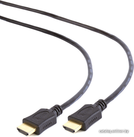 Кабель HDMI- HDMI Gembird 3.0m ver1.4, (CC-HDMI4L-10), серия Light, позолоченные контакты, Black