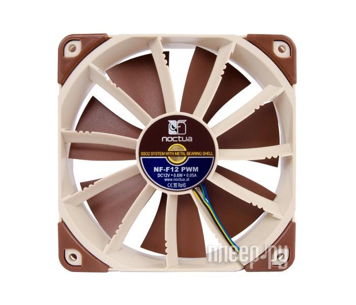 Вентилятор 120mm Noctua  NF-F12 PWM (120x120x25mm, 300-1500RPM, 22.4dBa, 43.76-54.97CFM, 4-pin) RTL