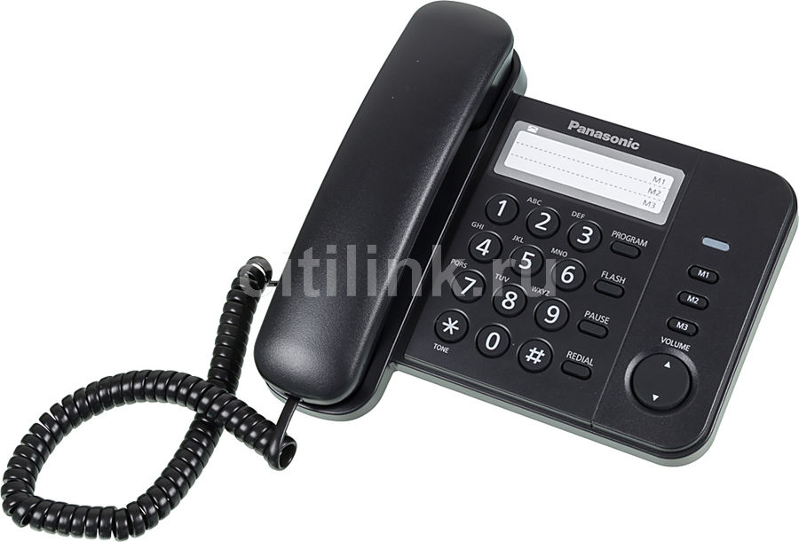 Телефон проводной Panasonic KX-TS2352RUB RTL