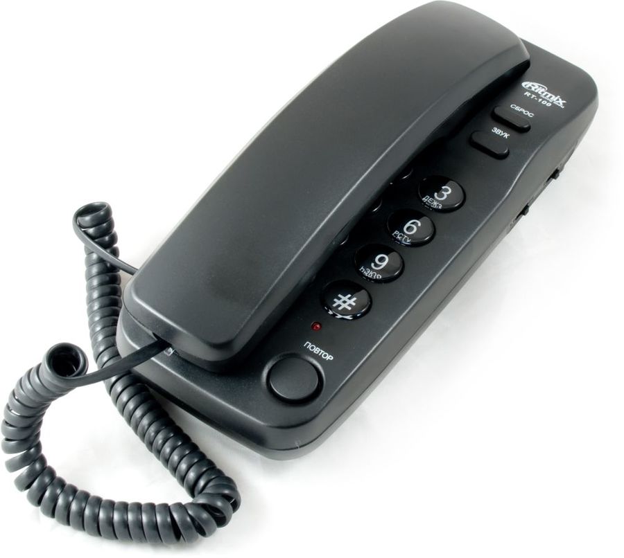 Телефон проводной RITMIX RT-100 Black RTL