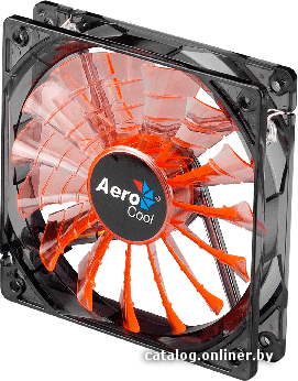 Вентилятор 140mm Aerocool Shark Evil Black Edition (800RPM, 14.5dBa, 50CFM, 3+4-pin, Orange LED) RTL