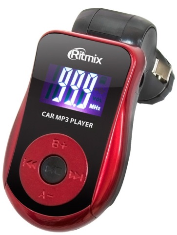 Автомобильный FM-модулятор RITMIX FMT-A720 (MP3, монохромный дисплей, пульт д/у, 5 м, SD слот, USB)