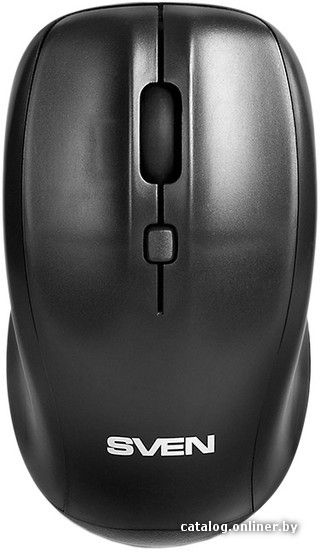 Mouse Wireless Sven RX-305, 800/1200/1600 dpi, Nano-ресивер, 3 кнопки, улучшенная технология BlueLED, Black