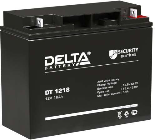 UPS Аккумулятор  Delta DT 1218 12V/18Ah 181/76/168, 5.8кг, (в кор. 4шт.), M5.5