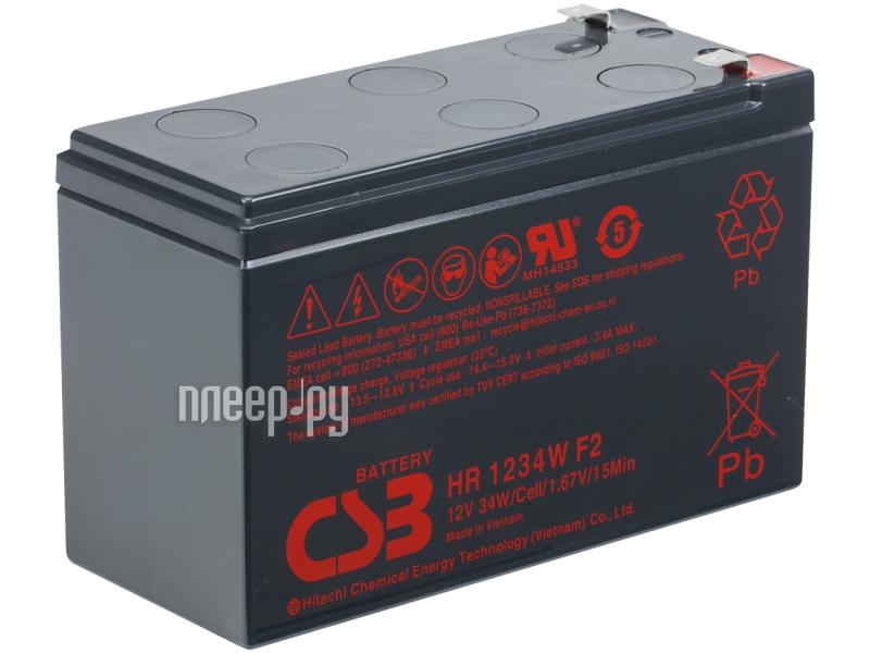 UPS Аккумулятор AGM HR-1234W 12V/9Ah F2 151/65/100, 2.5кг, (в кор. 8шт.), HighRate