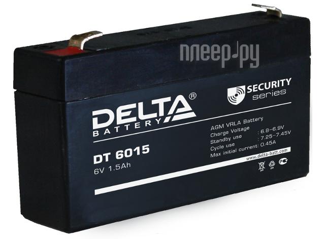 UPS Аккумулятор  Delta DT 6015 6V/1.5Ah 97/24/58, 0,29кг, F1