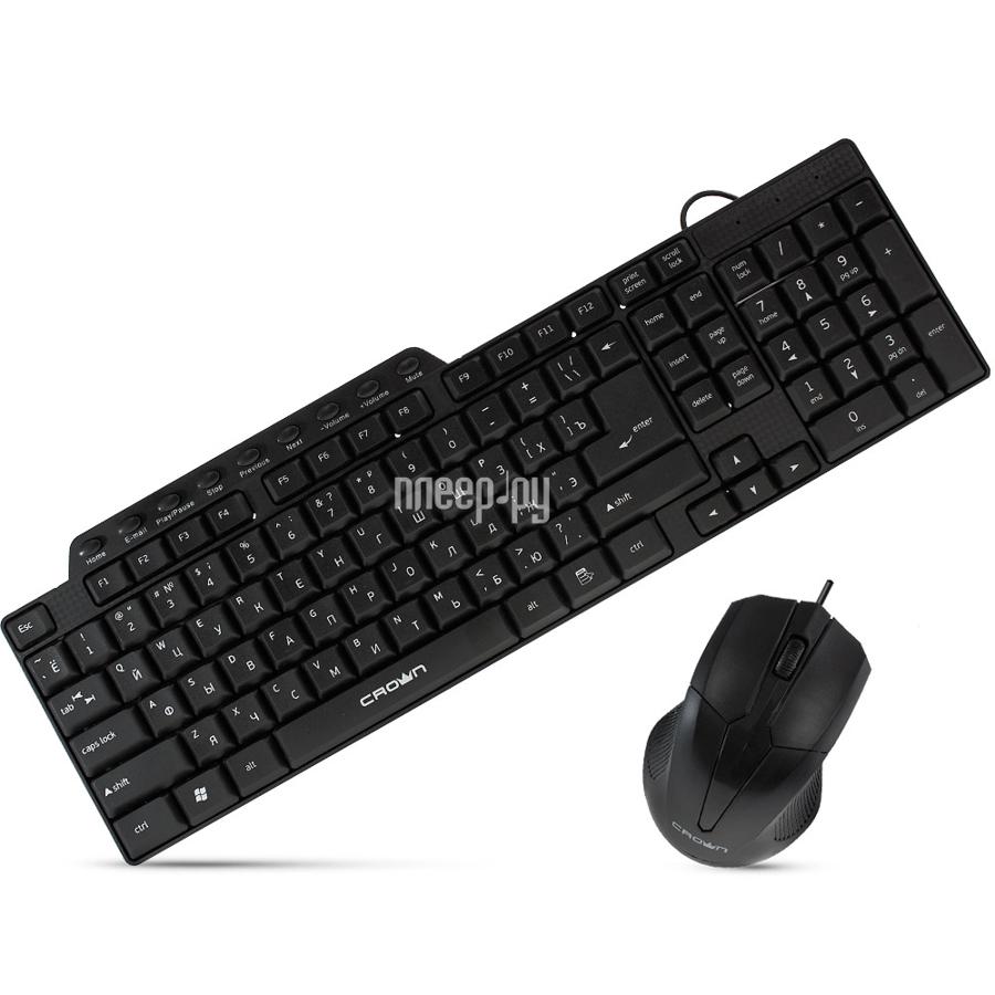 Клавиатура + мышь Crown CMMK-520B Black